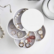 4단 쥬얼리 악세사리 보관함 예물함, 화이트, 1개