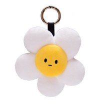 두봄 스마일 플라워 인형 15cm 열쇠고리 가방 키링 키홀더, 진한 노랑, 1개