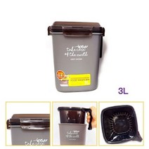 [∂LL7] 분리형 음식물쓰레기통 3L 2중구조 밀폐형 이결착 음쓰통 4면방식 리빙용품 2중 부엌 다용도_h§eEA, §본상품§e