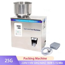 과립기220V 110V 자동 과립 분말 충전 기계 Medlar 차 종자 입자 계량 포장기 50G, 01 25G_02 220V_01 미국