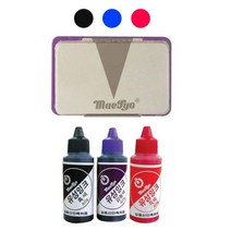 피스코리아 스탬프잉크 40g, 1 적색(유성)+스탬프(유성)적, 1세트