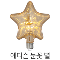 메리트조명 LED 에디슨 눈꽃 별 전구 랜덤발송