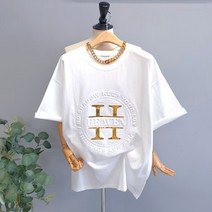 헤븐 금박 엠보 반팔 티셔츠 (4color)