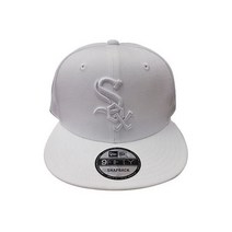 New Era 뉴에라 9Fifty 화이트/화이트 MLB 시카고 화이트삭스 커스텀 스냅백 (