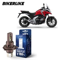 혼다 NC750X 국내생산 오토바이 LED 전조등 H4 헤드램프 헤드라이트 모터 바이크, BLT 12v H4 오토바이LED 2면 블랙, 1개
