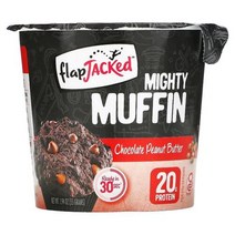 미국로켓배송 플랍잭 Mighty 머핀 프로바이오틱스 함유 초콜릿 땅콩 버터 19 oz 55 G 3개