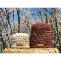 감성캠핑 핸드메이드 이소가스워머 230g 450g 코바늘 손뜨개 랜턴, 진베이지