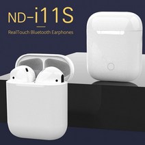 [노띵크]다번다 멀티터치 슬림라인 자동절전 블루투스 5.0 무선 이어폰, 화이트 ND-i11S