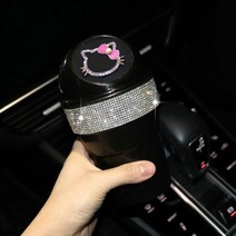 자동차 자동 쓰레기통 휴지통 미니 휴대용 귀여운 만화 다이아몬드 블링 홀더 오피스 홈 프레스 탑 폐기물 보관소, 다이아몬드 꽃
