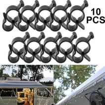 차크닉 차박 필수 용품 510Pcs 캠핑 천막 후크 클립 RV 텐트 행거 라이트 블랙 플라스틱 밧줄 클램프 액세서리 캐러밴, 10Pcs, 10Pcs, 10Pcs