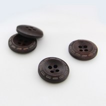 Jstrading 음각 스티치 나무단추 (17mm)-1set(10개)