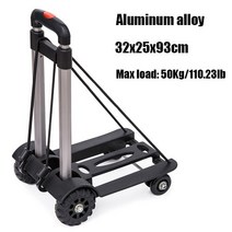 마그나카트 핸드카트 휴대용 구루마 가정용 손수레 접이식 헤비 듀티 휠 트롤리 트럭 카트 여행용 수하물 쇼핑 카트, 02