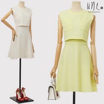 [윈] 포켓크롭레이어링플레어원피스