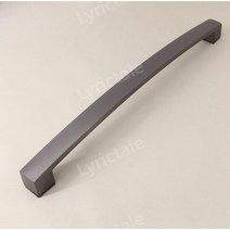 강화도어손잡이 카페 중문 상가 유리문손잡이 철문, 블랙-한440mm
