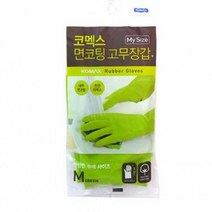 코멕스 면코팅 고무장갑 M, 그린, 중(M), 2개
