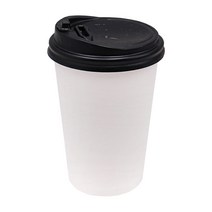 13온스 종이컵+검정개폐뚜껑 100개 테이크아웃컵세트, 단품, 단품