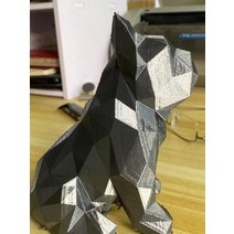 나무 조각품 정원 조각품 브론즈 조각품 2022 뜨거운 3d 인쇄 예술 공예 조각 사용자 정의 10cm 불독 홈 장식 액세서리 추상 조각, 은, 18