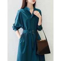 원피스 봄 가을 롱 스커트 캐주얼 셔츠 치마