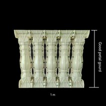 디자인휀스 메쉬휀스 EGI 가드레일 ABS 테라스 주조 장식 꽃병 콘크리트 울타리 난간 5, 1.petal
