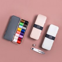 [도매직방] 오즈리빙 가정용 휴대용 반짇고리함 반짓고리 바느질세트 바늘세트, 바느질세트_화이트