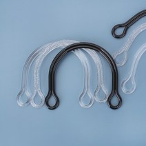 짱패브릭 플라스틱 라운드 가방손잡이 뜨개가방손잡이, 투명글리터, 1개