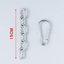부품걸이 덩크슛 완전무결 통용 스프링 후크 소음방지 기 해먹의자 갈고리 새 둥지 그네 베어링 즈 철골 2635714000, 15cm 체인 _1개 단추 체인 연장