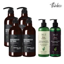 [6개세트] 띵코 어성초 아이스 쿨 샴푸 750ml 4개 + 바디워시/헤어트리트먼트 500ml 택2 1세트, 어성초 아이스쿨750ml(4개), 씨위드 허브 스칼프 클리닉 트리트먼트500ml, 씨위드 허브 스칼프 클리닉 트리트먼트500ml