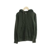 유니클로 카키 면혼방 후드집업 유니섹스 XS 4362 4362