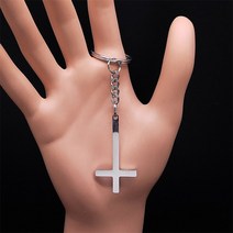 거꾸로타는화목난로스테인레스 스틸 거꾸로 크로스 초커 목걸이 남자 블랙 컬러 반전 쥬얼리 cadenas goti, 05 A Keychain SR