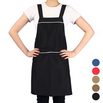 얇은 여름 폴리 앞치마 복지센터 카페 단체 AE56, AE56 검정