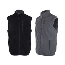 보들보들 양모 폴리스 조끼, 블랙_110