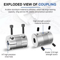 LR D D25L30 알미늄 탄성 권선 샤프트 커플러 모터 커넥터 8/9/10/11/12mm 클램핑 사용자 지정 연한 CNC, 03 8mmX10mm