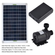 50W 태양 물 펌프 분수 관개 800L/H DC12V 저소음 정원 가족, 01 Black