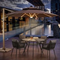 태양광 LED 사각 파라솔 3m (4color), 그린_1327121