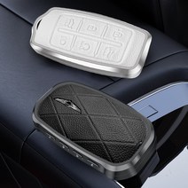 유투카 제네시스 자동차 스마트 가죽 키케이스 키링 키홀더 키커버 GV70 GV80 G80RG3 G70 페이스리프트, GS-02, 화이트