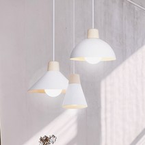 원목 펜던트 3종 화이트 포인트 조명 카페조명 인테리어조명 식탁등, 레일형-원목반공-소 화이트