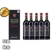 로얄통가노니750ml 1병+선물케이스 원액100% 프로제로닌 스코폴레틴 이리도이드 담나칸탈 폴리페놀 필수아미노산 천연 비타민 미네랄 NONI 발효숙성 노니농장보유 선물세트 명절선물, 1병, 5박스