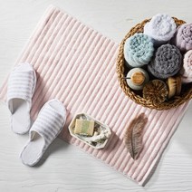 소프트터치 퓨어 순면 주방욕실 발매트, 핑크