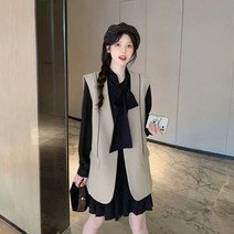ROGBID 여성복 올봄 패션 베스트 투피스 디자인 이너 셔츠 원피스 세트