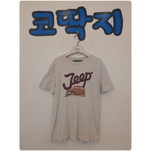 여03763 jeep정품 프린팅 크루넥 라운드 면 티셔츠 반팔 중고구제 코딱지구제