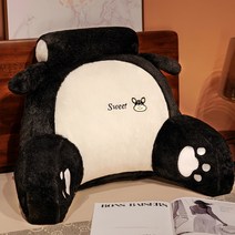 벽쿠션 찹쌀떡쿠션 홈카페 여대생 자취방 쿠션, 하오웨(뽀글이 블랙 벌집), 미디엄 쿠션+헤드쿠션[60x35x20cm 안감 포함 탈