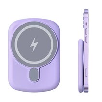 고속충전 10000mAh 무선 보조배터리 자석 흡착식 베터리, 핑크, 1개