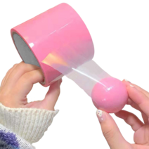 QDY 마카롱 무지개 왕대왕테이프볼 끈끈이볼 테이프볼 말랑이 장난감 집콕놀이 스트레스해소 완구 10CM, 6롤, 오렌지