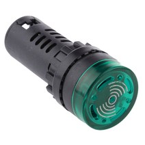 ZLD AC 220V LED 플래시 부저 경보 음 사고 표시기 신호 경고등, 65mm, 녹색, 전자 부품