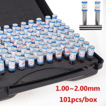 공구 101 개/상자 5.00-10.00 단계 0.05mm 스틸 핀 게이지 측정 플매트 카펫 러그 도구, 한개옵션0