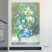 세계 명화그림 오귀스트 르누아르 인테리어 와이드 액자 거실 집들이 개업 선물, (르누아르) 봄 꽃다발