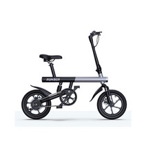 RUNBER 전기자전거 접이식 스로틀 PAS 겸용 출퇴근, 스페이스 실버, 고급형