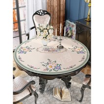 실리콘매트 방수 가죽 테이블 보 대형 식탁보 원형, 160cm, A