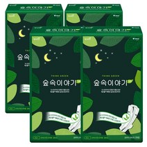 예지미인 숲속이야기 비오셀 슈퍼롱 오버나이트 생리대 날개형, 패드형, 20개입, 4개