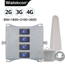 중계기유럽 4 밴드 신호 리피터 900 1800 MHz 듀얼 4G LTE 인터넷 부스터 세트 2g 3g 4g GSM DCS 증폭기, 04 영국 플러그